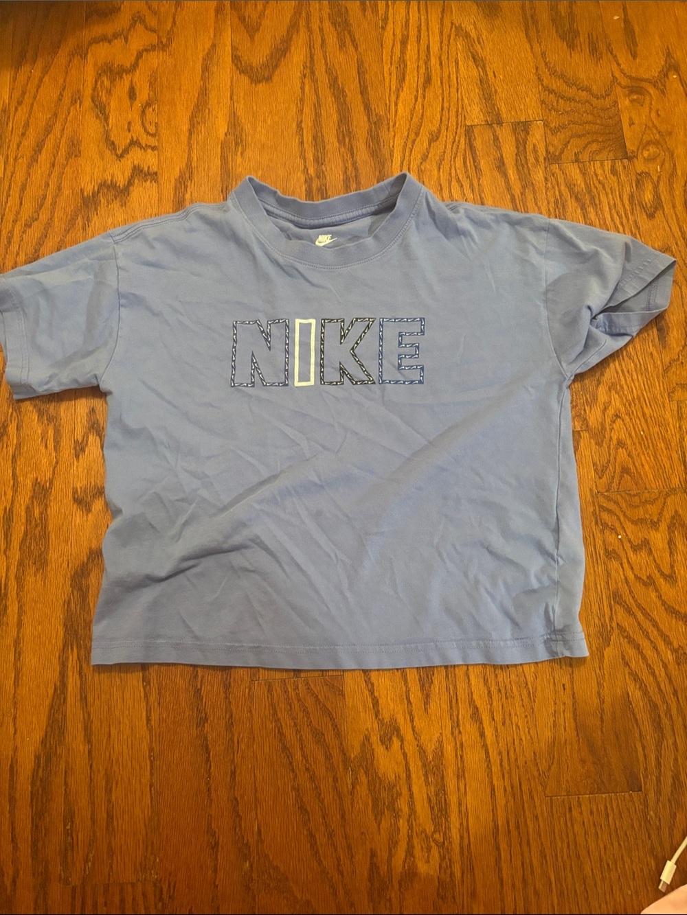 Nike Light Blue Short Sleeve Logo Tee for Kids